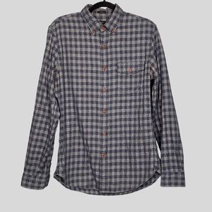 J. Crew Men’s Medium Slim Fit Flannel Grey / Blue